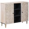 vidaXL Buffet avec porte Blanc 90 x 33,5 x 75 cm Bois de mangue massif