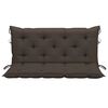 vidaXL Balancelle avec coussin taupe 120 cm Bois de teck solide
