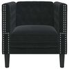 vidaXL Fauteuil Chesterfield Autre Noir 71 x 74.5 x 70.5 cm Velours