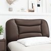 vidaXL Coussin de t&ecirc;te de lit Hvar marron 80 cm similicuir
