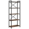 vidaXL &Eacute;tag&egrave;re 60 x 30 x 155 cm Bois d'ing&eacute;nierie Ch&ecirc;ne fum&eacute;