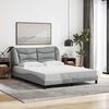 vidaXL Cadre de lit sans matelas Hvar gris clair 160x200 cm tissu