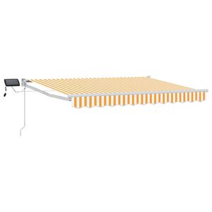 vidaXL Store r&eacute;tractable manuel avec LEDs Jaune et blanc 3 x 2 m