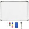 vidaXL Tableau blanc magn&eacute;tique effa&ccedil;able &agrave; sec Blanc 70x50 cm Acier