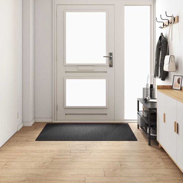 vidaXL Tapis Couloir Gris fonc&eacute; 100 x 150 cm 100% Polypropyl&egrave;ne