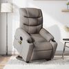 vidaXL Fauteuil inclinable de massage &eacute;lectrique Taupe Tissu