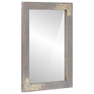 vidaXL Miroir de salle de bain avec miroir Gris 70 x 50 x 2,5 cm