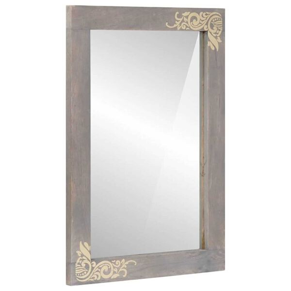 vidaXL Miroir de salle de bain avec miroir Gris 70 x 50 x 2,5 cm