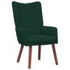 vidaXL fauteuil Vert fonc&eacute; 63 x 67 x 94 cm Velours