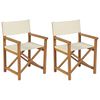 vidaXL Chaises de metteur en sc&egrave;ne pliantes lot de 2 Bois teck massif