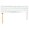 vidaXL Cadre de lit ottoman avec matelas blanc 180x200 cm similicuir