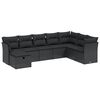 vidaXL Salon de jardin 8 pcs avec coussins noir r&eacute;sine tress&eacute;e