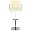 vidaXL Tabouret de bar Crème Similicuir