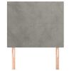 vidaXL T&ecirc;te de lit Gris clair 100x5x118/128 cm Velours