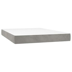 vidaXL Matelas de lit &agrave; ressorts ensach&eacute;s gris clair 140x220x20 cm