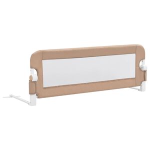 vidaXL Barri&egrave;re de s&eacute;curit&eacute; de lit d'enfant Taupe 120x42 cm Polyester