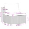 vidaXL Meuble de jardin 4 pcs avec coussins Gris R&eacute;sine tress&eacute;e