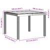 vidaXL Table de jardin pour repas Gris clair 100 x 100 x 73 cm