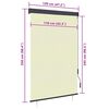 vidaXL Store roulant d'ext&eacute;rieur 120 x 250 cm Cr&egrave;me