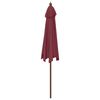 vidaXL Parasol de jardin avec m&acirc;t en bois rouge bordeaux 299x240 cm