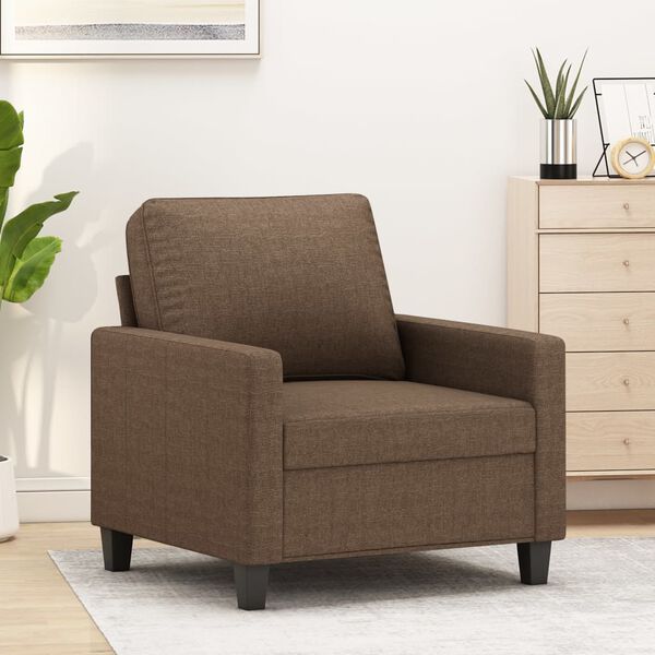 vidaXL Fauteuil Marron 60 cm Tissu