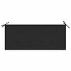 vidaXL Banc de jardin avec coussin noir 120 cm Bois de teck massif