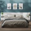 vidaXL Tables de chevet murales 2 pcs Blanc brillant