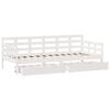 vidaXL Lit de jour et tiroirs sans matelas blanc 80x200 cm bois massif