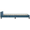 vidaXL Cadre de lit sans matelas bleu fonc&eacute; 90x190 cm velours
