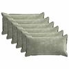 vidaXL Housse de coussin 6 pc HOUTEN Vert 40 x 80 cm Tissu Chenille