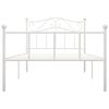 vidaXL Cadre de lit sans matelas blanc métal 90x200 cm