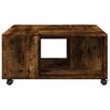 vidaXL Table basse chêne fumé 80x80x40 cm bois d'ingénierie