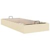 vidaXL Cadre de lit ottoman sans matelas crème 90x200 cm tissu