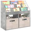 vidaXL Biblioth&egrave;que pour enfants Gris b&eacute;ton 72,5 x 29,5 x 69 cm