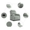 vidaXL Fauteuil inclinable Gris clair Velours