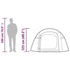 vidaXL Tente de camping tunnel 3 personnes bleu imperméable