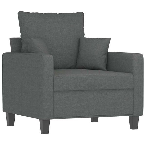vidaXL Fauteuil Gris fonc&eacute; 60 cm Tissu