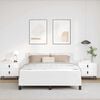 vidaXL Cadre de lit avec matelas Blanc pur 160 x 200 cm tissu