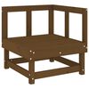vidaXL Canap&eacute; d'angle de jardin marron miel bois de pin solide