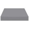 vidaXL &Eacute;tag&egrave;res murales flottantes 2 pcs gris 23x23,5x3,8 cm MDF