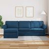 vidaXL Canap&eacute; 210cm Bleu M&eacute;tал