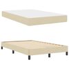 vidaXL Lit &agrave; ressorts avec matelas Cr&egrave;me 120 x 200 cm tissu