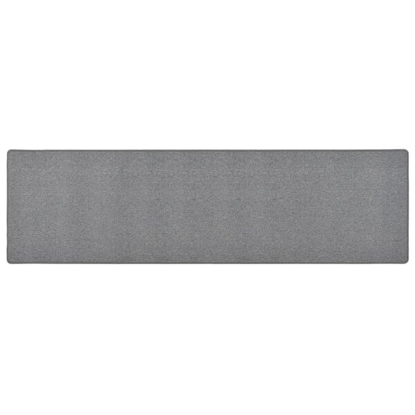 vidaXL Tapis de couloir Gris foncé 50x200 cm