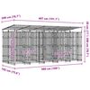 vidaXL Chenil d'ext&eacute;rieur avec toit pour chiens Acier 9,22 m&sup2;