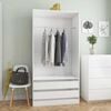 vidaXL Garde-robe Blanc brillant 100x50x200 cm Bois d'ing&eacute;nierie