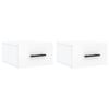 vidaXL Tables de chevet murales 2 pcs blanc brillant 35x35x20 cm