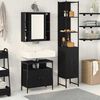vidaXL Ensemble de mobilier de salle de bain 3 pcs Ch&ecirc;ne noir