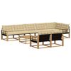 vidaXL Ensemble de canap&eacute;s d'ext&eacute;rieur 9 pcs Blanc et Beige