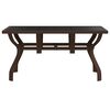 vidaXL Table de jardin Marron et noir 140x70x70 cm Acier et verre