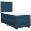 vidaXL Sommier &agrave; lattes de lit avec matelas bleu 80x200 cm velours